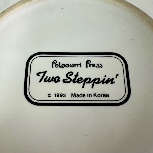 Potpourri Press VTG 1993 Two Steppin' Cowboy Western Ceramic Coffee Mug Korea - Picture 7 of 9